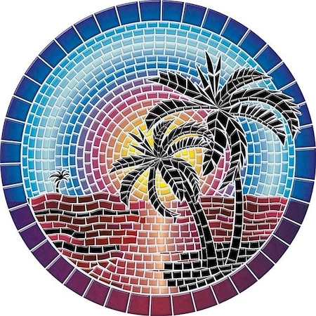 Lamatek 67B00-00089 59 In. Island Sunset Poolsaic Mat